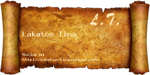 Lakatos Tina névjegykártya